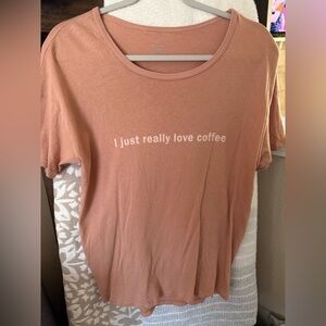 Aerie Coffee Love Graphic Tee - Tan
